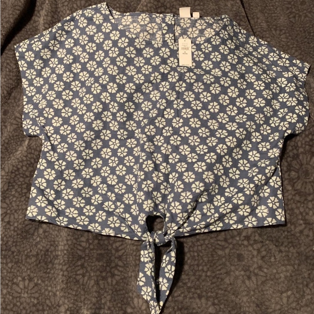 NWT Gap Floral Tie Blouse